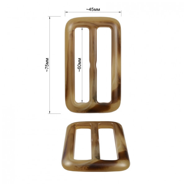 Пряжка пластик, 6см, цвет бежевый матовый